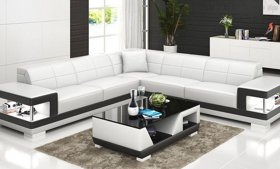 Kevlar - L - Leather Sofa Lounge Set - Customisable Leather Sofa at ...