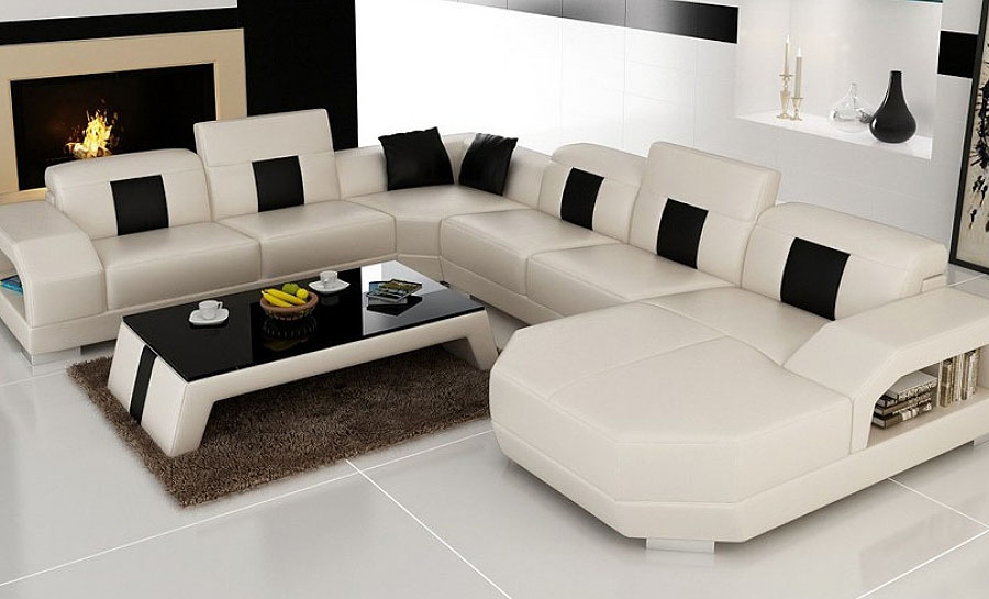 Inada Leather Sofa Lounge Set - Customisable Leather Sofa at Desired Living